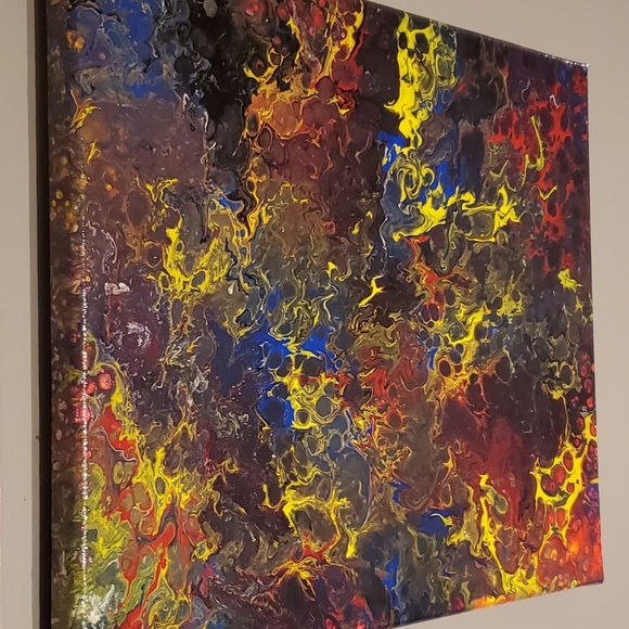 Acrylic Fluid Art on Canvas - Picture 3 of 3